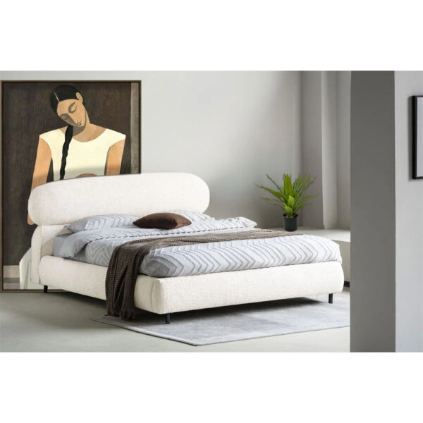 SERENITE ΚΡΕΒΑΤΙ (ΓΙΑ ΣΤΡΩΜΑ 160x200cm) BEIGE 230x194x105cm