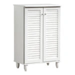 Παπουτσοθήκη-ντουλάπι Santo 10 ζεύγων σε λευκή απόχρωση 60x34.5x91.5εκ