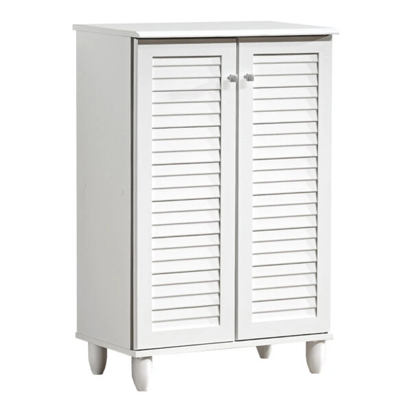 Παπουτσοθήκη-ντουλάπι Santo 10 ζεύγων σε λευκή απόχρωση 60x34.5x91.5εκ