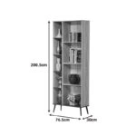 Βιβλιοθήκη Zezan  σε sonoma-ανθρακί απόχρωση 76.5x30x200.5εκ