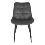 Καρέκλα Berne βελούδο σε ανθρακί απόχρωση 53x62x84εκ
