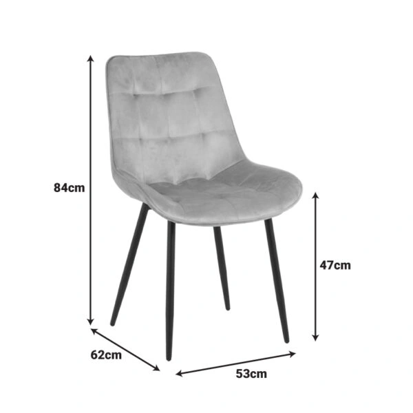 Καρέκλα Berne βελούδο σε φυστικί απόχρωση 53x62x84εκ