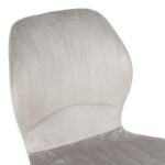 Καρέκλα Jelour βελούδο σε γκρι απόχρωση-πόδια μαύρα μεταλλικά 46.5x60x84εκ