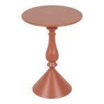 Βοηθητικό τραπέζι Lalou  μέταλλο σε απόχρωση terracotta Φ40x55εκ