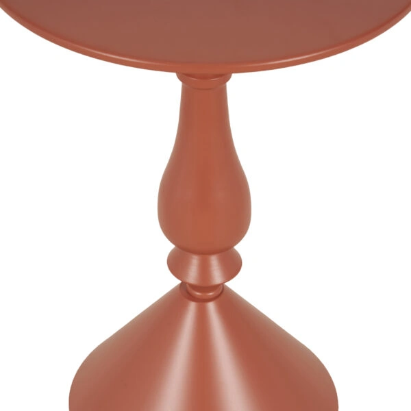 Βοηθητικό τραπέζι Lalou  μέταλλο σε απόχρωση terracotta Φ40x55εκ