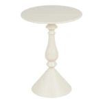 Βοηθητικό τραπέζι Lalou  μέταλλο σε κρέμα απόχρωση Φ40x55εκ