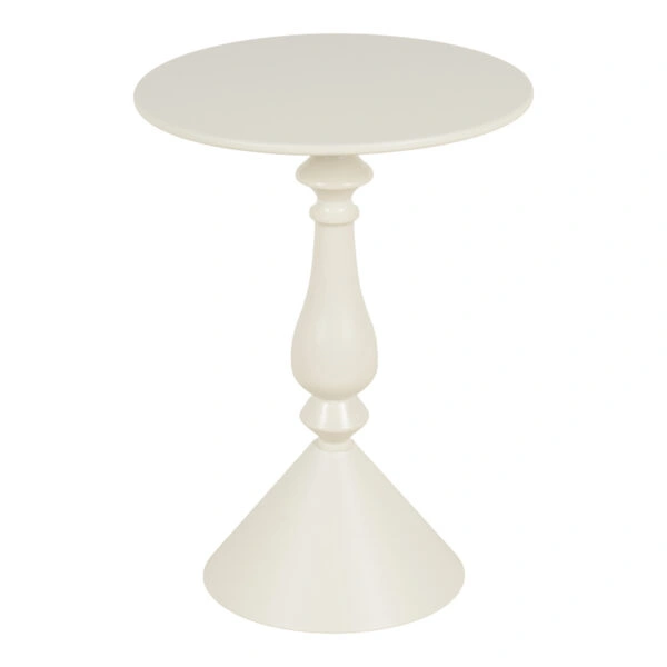 Βοηθητικό τραπέζι Lalou  μέταλλο σε κρέμα απόχρωση Φ40x55εκ