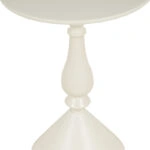 Βοηθητικό τραπέζι Lalou  μέταλλο σε κρέμα απόχρωση Φ40x55εκ