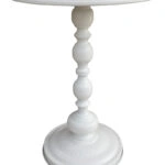 Βοηθητικό τραπέζι Anesor  μέταλλο σε κρεμ απόχρωση Φ40x52εκ