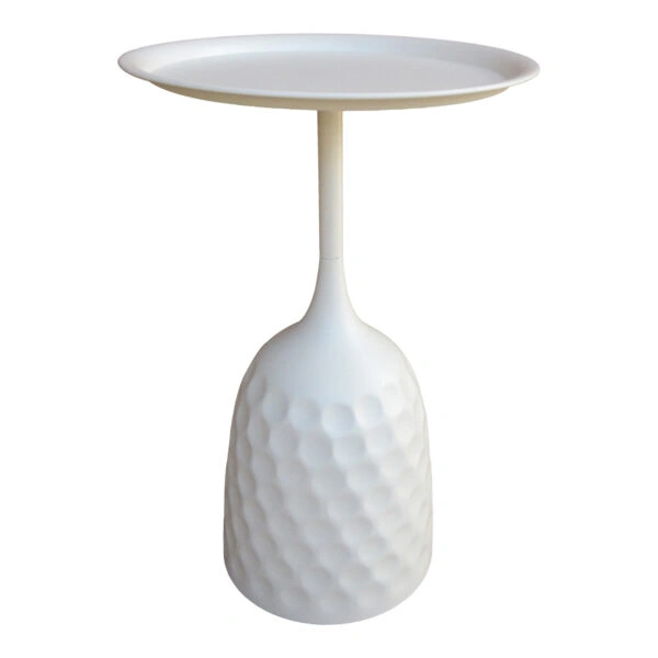 Βοηθητικό τραπέζι Waini  μέταλλο σε κρεμα απόχρωση Φ39x60εκ