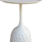 Βοηθητικό τραπέζι Waini  μέταλλο σε κρεμα απόχρωση Φ39x60εκ