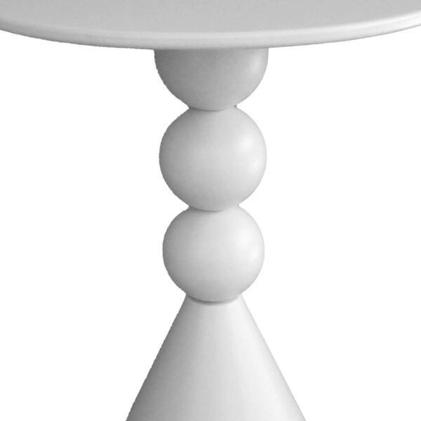 Βοηθητικό τραπέζι Bilane μέταλλο σε κρεμ απόχρωση Φ39x60εκ