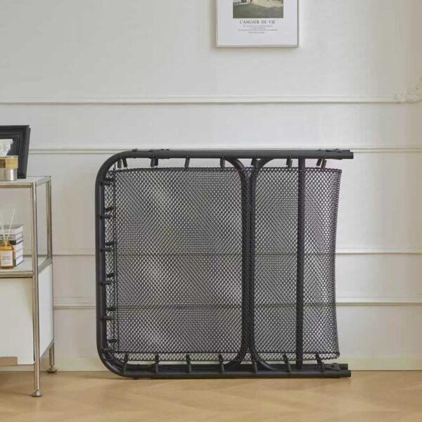 Κρεβάτι Σπαστό ArteLibre FLEXREST Με Στρώμα Πάχους 12cm Μαύρο Μέταλλο 180x80x33cm