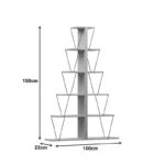 Βιβλιοθήκη mini Tars λευκό 100x22x150εκ