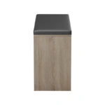 Παπουτσοθήκη-σκαμπό Deboule  8 ζευγών σε sonoma-μαύρη απόχρωση 90x30x46εκ