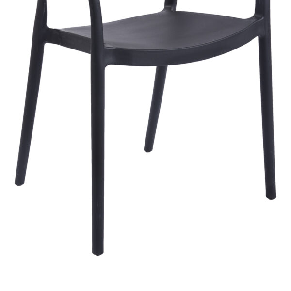 Πολυθρόνα Ankara  στοιβαζόμενη pp-pe rattan σε μαύρη-φυσική απόχρωση 54x55.5x77εκ