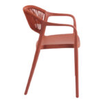 Πολυθρόνα Ankara στοιβαζόμενη pp-pe rattan σε terracotta απόχρωση 54x55.5x77εκ