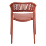 Πολυθρόνα Ankara στοιβαζόμενη pp-pe rattan σε terracotta απόχρωση 54x55.5x77εκ