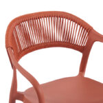 Πολυθρόνα Ankara στοιβαζόμενη pp-pe rattan σε terracotta απόχρωση 54x55.5x77εκ
