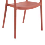 Πολυθρόνα Ankara στοιβαζόμενη pp-pe rattan σε terracotta απόχρωση 54x55.5x77εκ