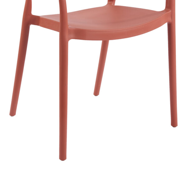 Πολυθρόνα Ankara στοιβαζόμενη pp-pe rattan σε terracotta απόχρωση 54x55.5x77εκ