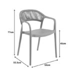 Πολυθρόνα Ankara στοιβαζόμενη pp-pe rattan σε terracotta απόχρωση 54x55.5x77εκ