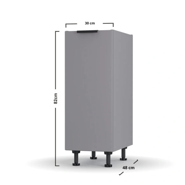 Craft Κάτω Ντουλάπι Γραφίτη 30x48x82cm