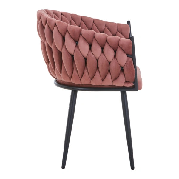 Πολυθρόνα Vivian  σάπιο μήλο βελούδο-πόδι μαύρο μέταλλο 61x55x80εκ