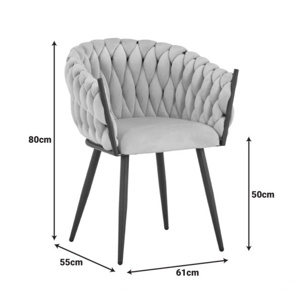 Πολυθρόνα Vivian  σάπιο μήλο βελούδο-πόδι μαύρο μέταλλο 61x55x80εκ