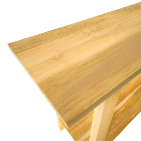 Κονσόλα Decoza  teak ξύλο σε φυσική απόχρωση 140x40x80εκ