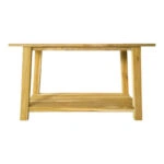 Κονσόλα Decoza  teak ξύλο σε φυσική απόχρωση 140x40x80εκ