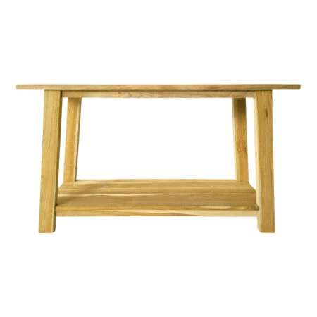 Κονσόλα Decoza  teak ξύλο σε φυσική απόχρωση 140x40x80εκ