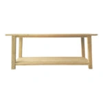Κονσόλα Decoza  teak ξύλο σε φυσική απόχρωση 200x40x80εκ