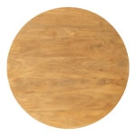 Τραπέζι Charmy  μασίφ ξύλο mango σε φυσική απόχρωση Φ130x76εκ
