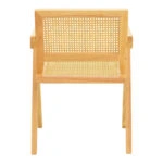 Πολυθρόνα Winslow rubberwood-rattan σε φυσική απόχρωση 51x54x80εκ