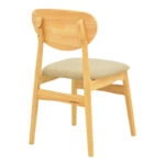 Καρέκλα Cardith  rubberwood-plywood σε φυσική απόχρωση-pu μπεζ 48x51x78εκ