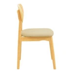 Καρέκλα Cardith  rubberwood-plywood σε φυσική απόχρωση-pu μπεζ 48x51x78εκ