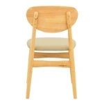 Καρέκλα Cardith  rubberwood-plywood σε φυσική απόχρωση-pu μπεζ 48x51x78εκ