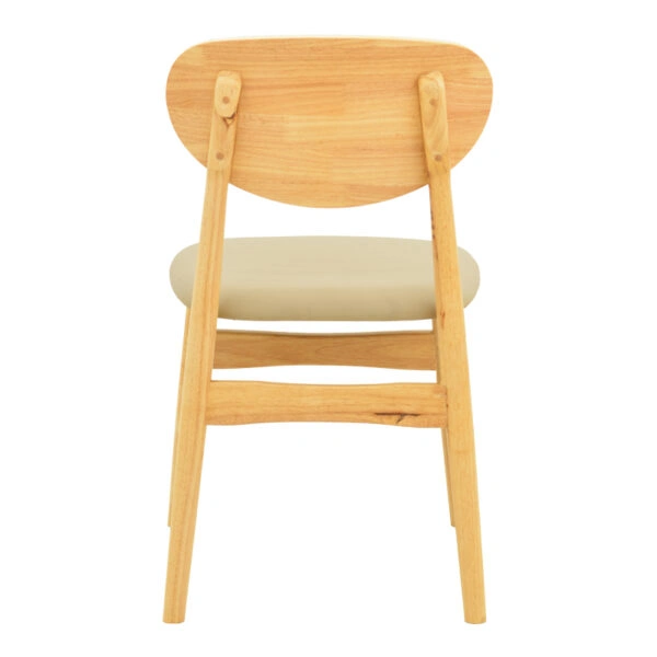 Καρέκλα Cardith  rubberwood-plywood σε φυσική απόχρωση-pu μπεζ 48x51x78εκ