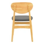 Καρέκλα Cardith  rubberwood-plywood σε φυσική απόχρωση-pu μαύρο 48x51x78εκ