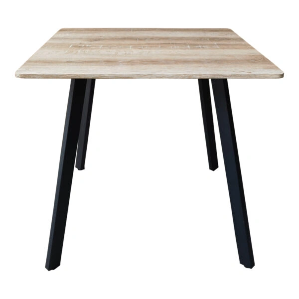 Τραπέζι Squaro  sonoma mdf με μαύρα μεταλλικά πόδια 80x80x75εκ