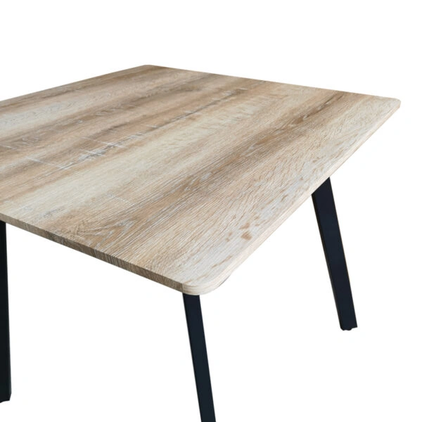 Τραπέζι Squaro  sonoma mdf με μαύρα μεταλλικά πόδια 80x80x75εκ