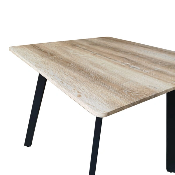 Τραπέζι Squaro  sonoma mdf με μαύρα μεταλλικά πόδια 80x80x75εκ