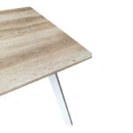 Τραπέζι Squaro sonoma mdf με λευκά μεταλλικά πόδια 80x80x75εκ