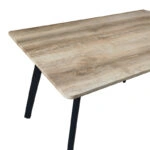 Τραπέζι Squaro  sonoma mdf με μαύρα μεταλλικά πόδια 120x70x75εκ
