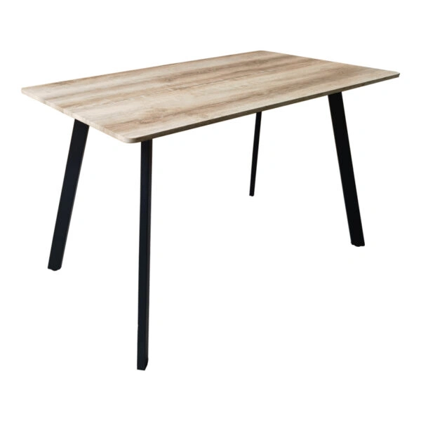 Τραπέζι Squaro  sonoma mdf με μαύρα μεταλλικά πόδια 120x70x75εκ