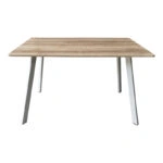 Τραπέζι Squaro  sonoma mdf με λευκά μεταλλικά πόδια 120x70x75εκ