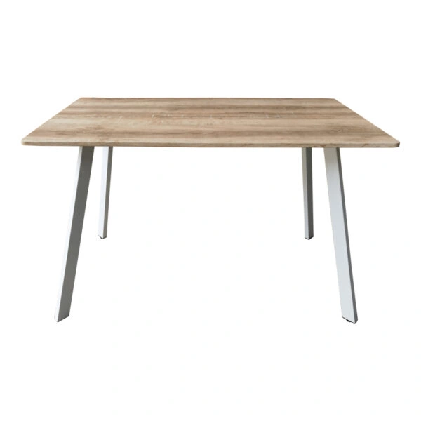 Τραπέζι Squaro  sonoma mdf με λευκά μεταλλικά πόδια 120x70x75εκ