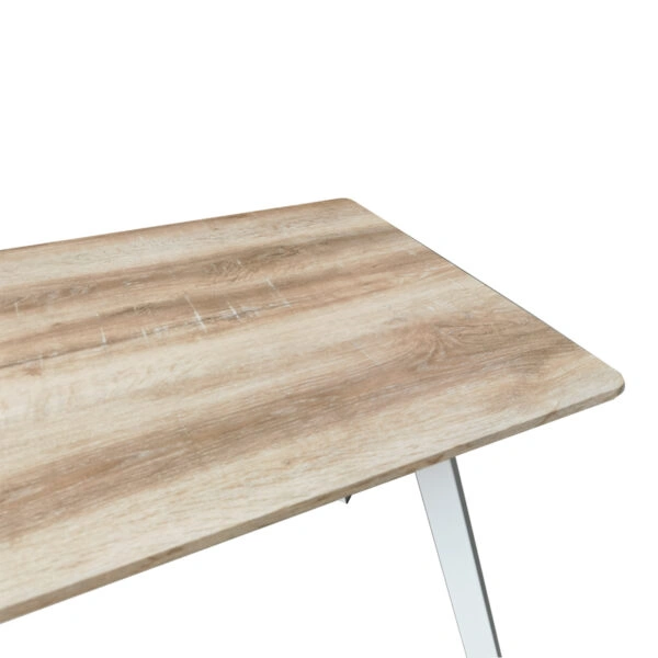 Τραπέζι Squaro  sonoma mdf με λευκά μεταλλικά πόδια 120x70x75εκ