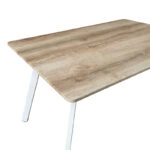 Τραπέζι Squaro  sonoma mdf με λευκά μεταλλικά πόδια 120x70x75εκ